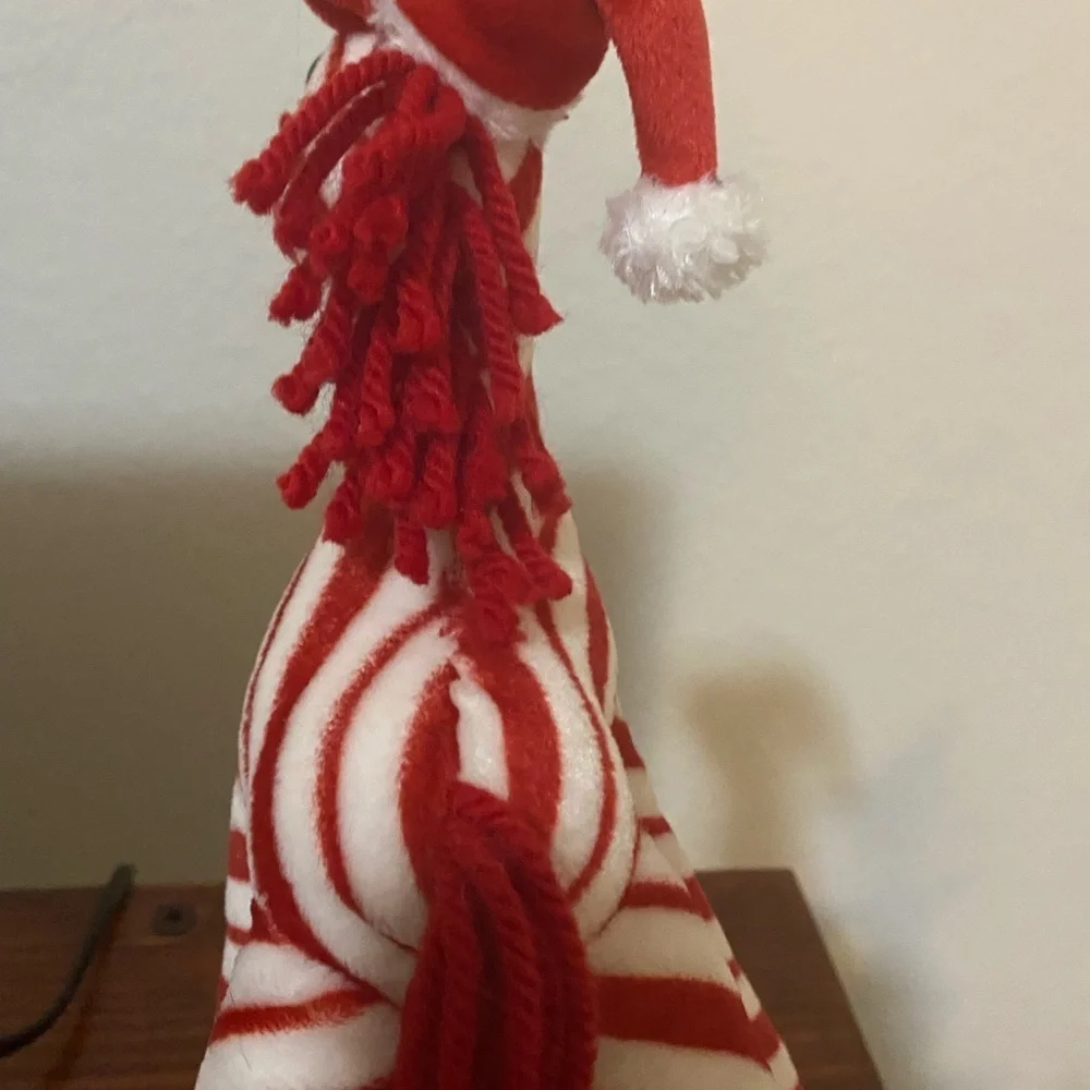 VTG Rare Bestever Funny Feet Peppermint Candy Cane Weighted Christmas 14”Pony